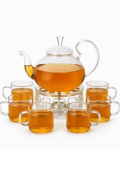 service à thé verre double paroi infuseur 800ml