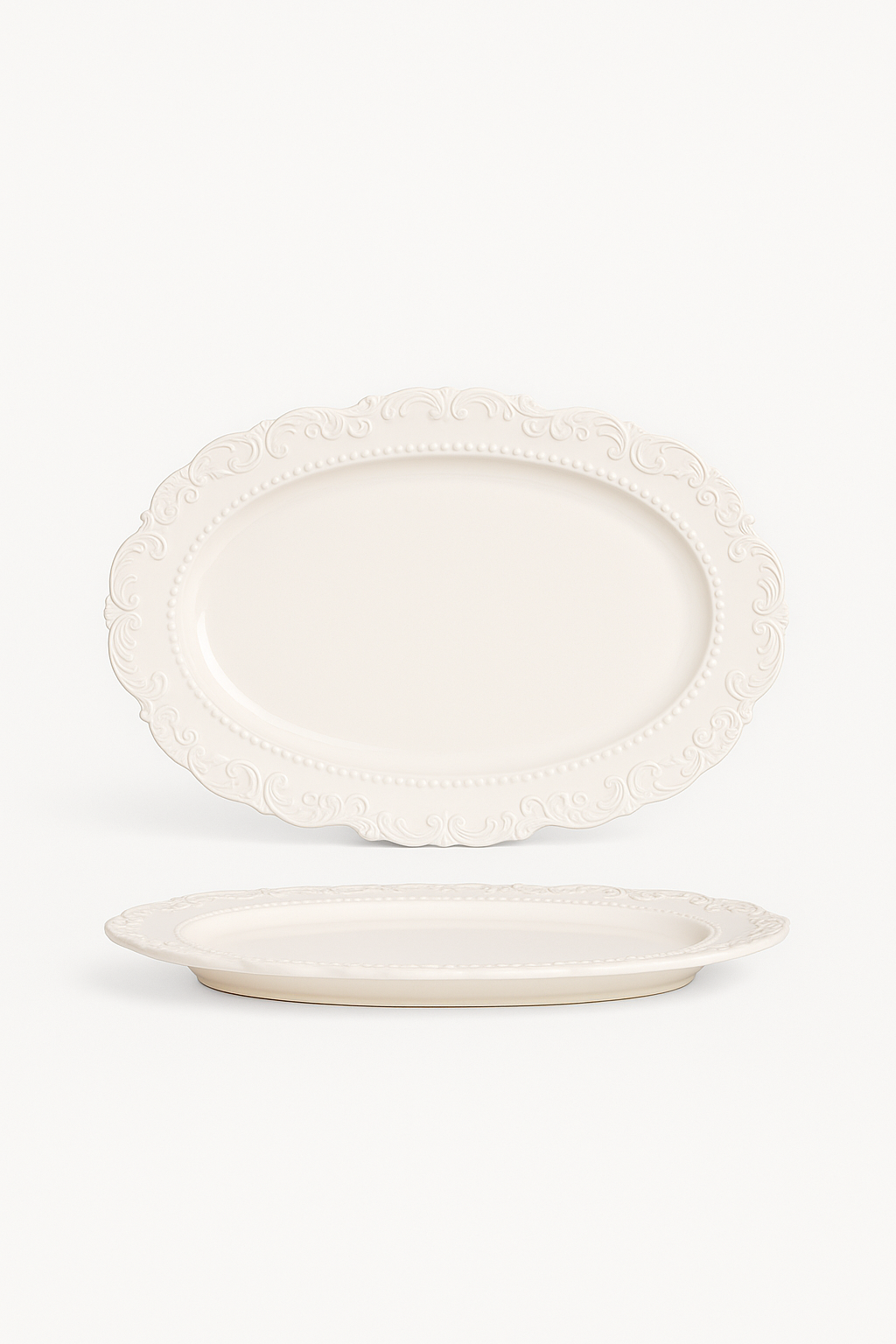 Service de table céramique relief style vintage complet