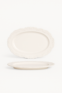 Service de table céramique relief style vintage complet
