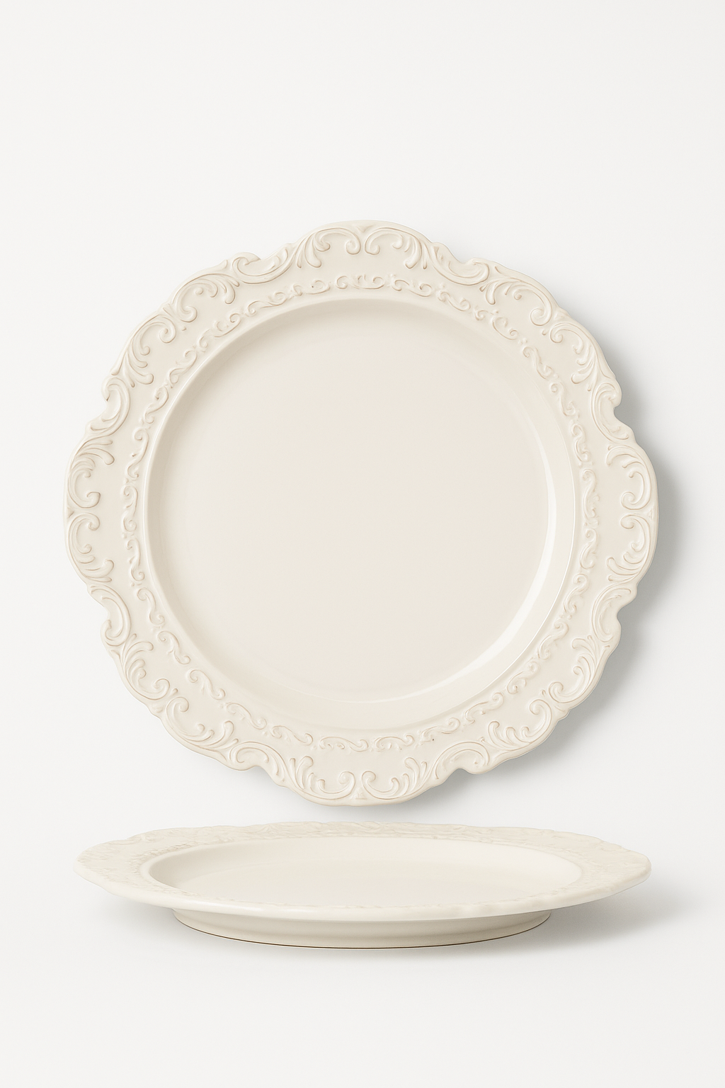 Service de table ceramique relief style vintage restaurant