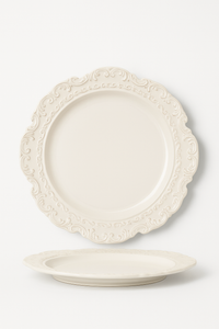Service de table ceramique relief style vintage restaurant