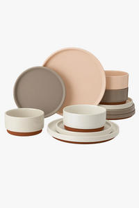 Service de table porcelaine assiettes bols bord relevé