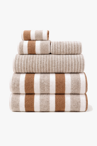 serviette bain lot 6 pièces rayé séchage rapide