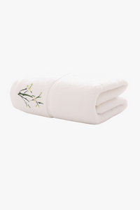 serviette de bain bambou brodée absorbante douce ensemble