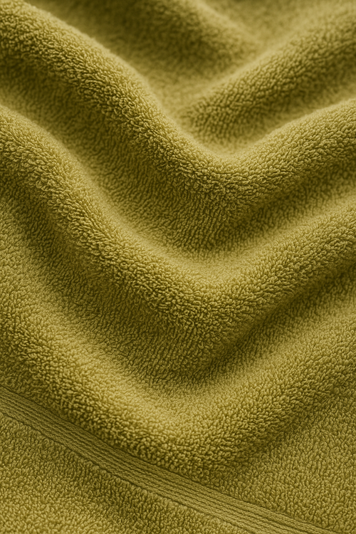 Serviette de bain bambou ultra absorbante unie brodée - vue 2 sur 2