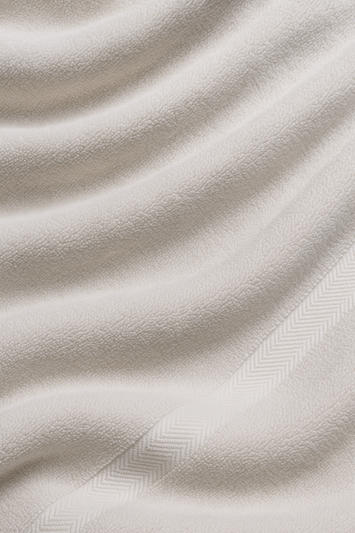 Serviette de bain coton doux absorbant style uni - vue 2 sur 2
