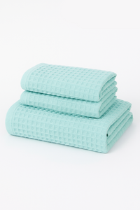 serviette de bain coton gaufré lot 3 absorbant