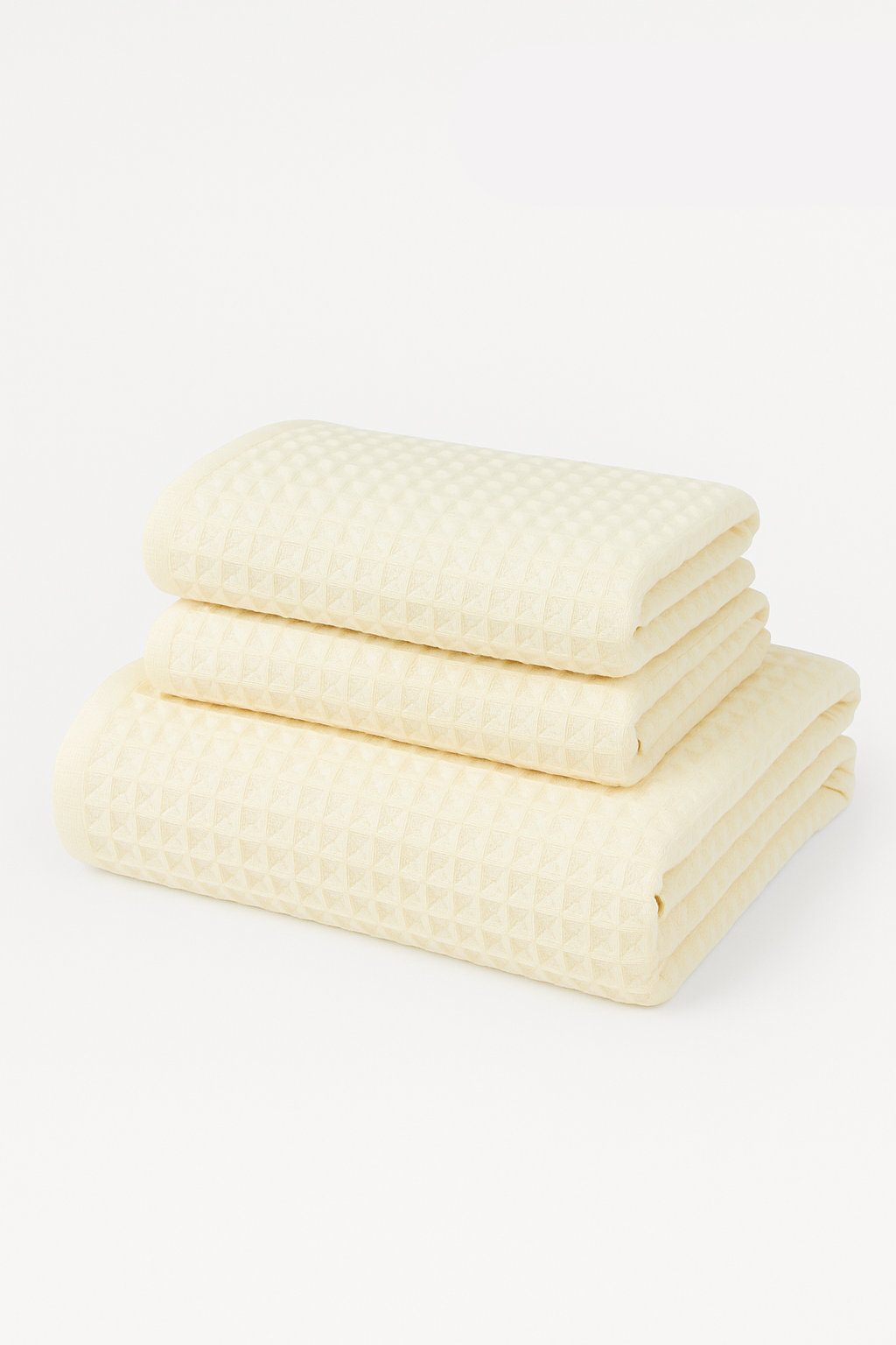 serviette de bain coton gaufré lot 3 absorbantes