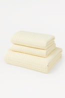 serviette de bain coton gaufré lot 3 absorbantes