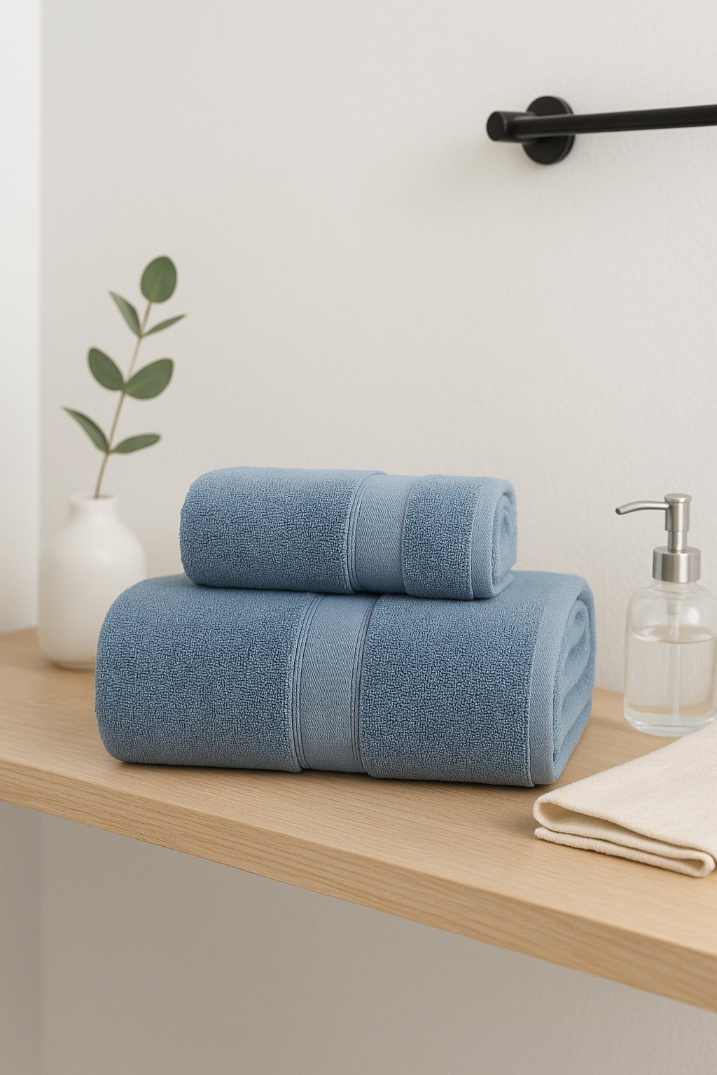 Serviette de bain coton lot 2 sechage rapide - vue 3 sur 3
