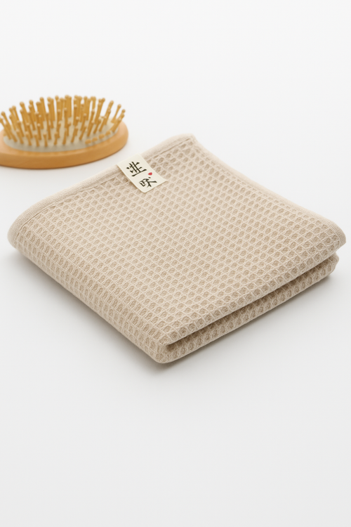 serviette de bain coton nid abeille absorbante douce