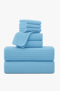 serviette de bain ensemble 8 pieces microfibre absorbante