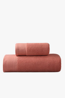 serviette de bain lot 2 coton peigné absorbant