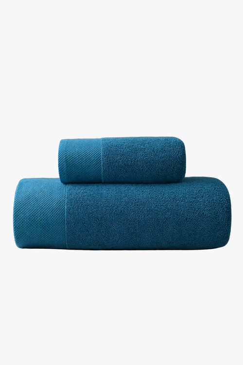 serviette de bain lot 2 coton peigne absorbant