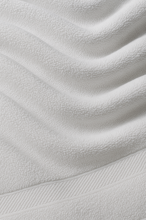 serviette de bain lot 2 coton peigné absorbante - vue 2 sur 2