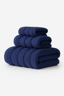 serviette de bain lot 3 coton doux rayures