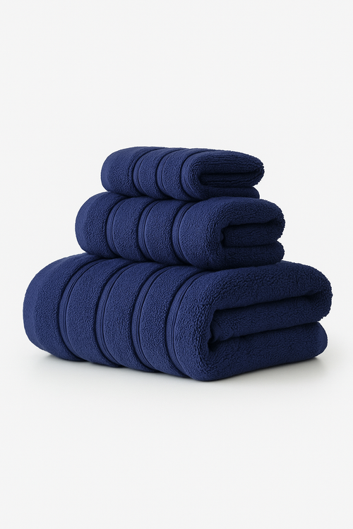 serviette de bain lot 3 coton doux rayures