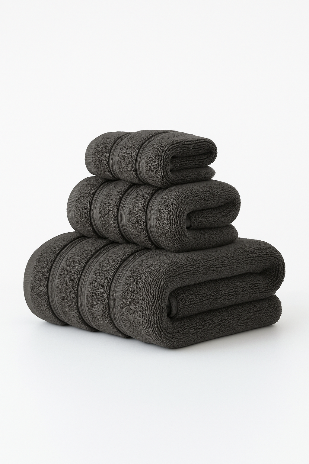 serviette de bain lot 3 coton éponge rayures