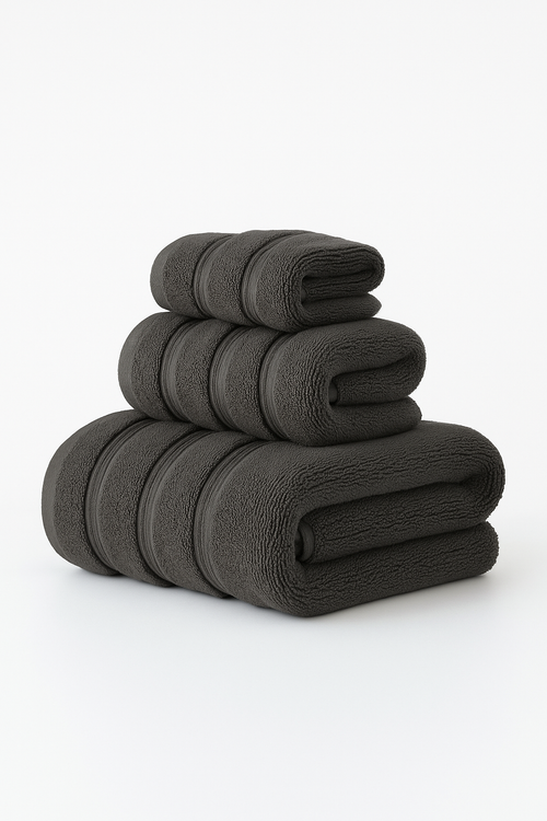 serviette de bain lot 3 coton éponge rayures