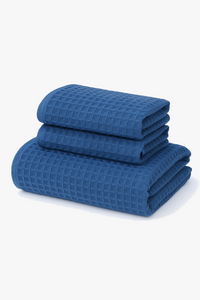 serviette de bain lot 3 pieces gaufré absorbant