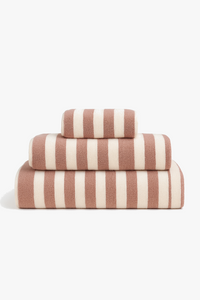 Serviette de bain lot 3 rayées douces absorbantes