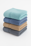serviette de bain lot 4 coton brodé séchage