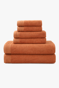 serviette de bain lot 6 coton biologique uni