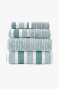 serviette de bain lot 6 rayées séchage rapide