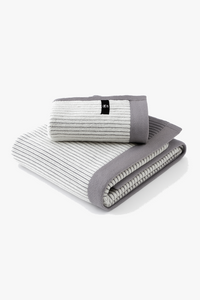serviette de bain lot deux coton rayé rapide