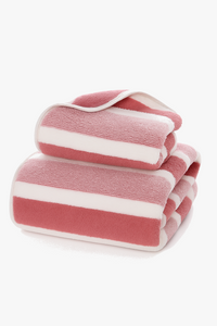 serviette de bain polaire épaisse rayures douce absorbante