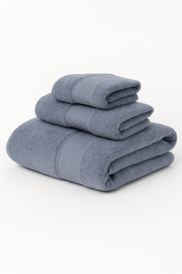 serviette de bain set coton doux absorbant uni