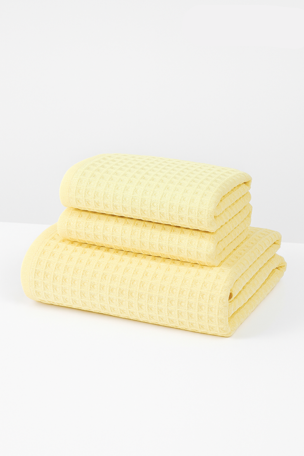 serviette de bain set coton gaufré séchage rapide