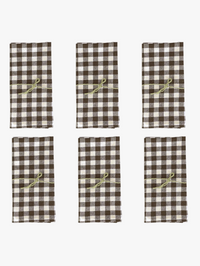 Serviette de table à carreaux style moderne polyester