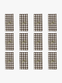 Serviette de table motif carreaux style moderne polyester