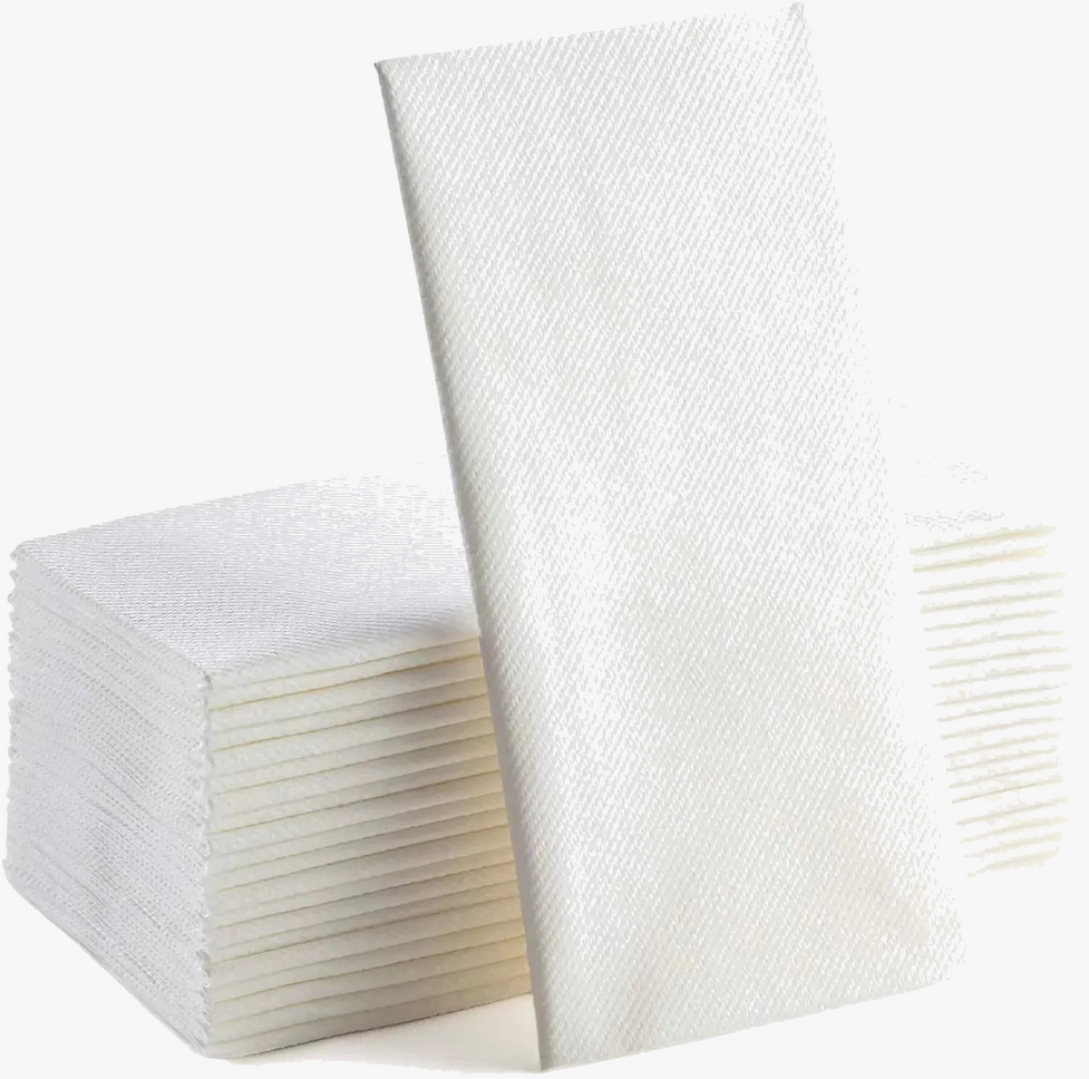 Serviette de table papier effet lin jetable