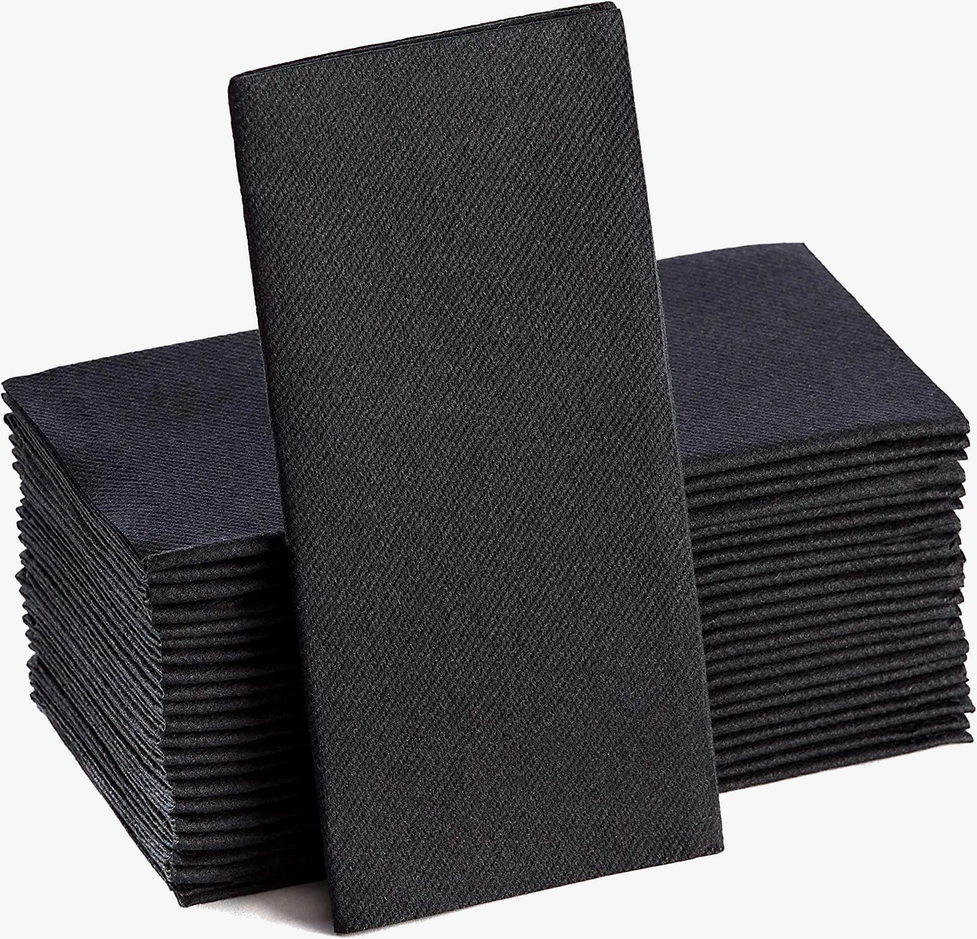 Serviette de table papier effet lin lot 100