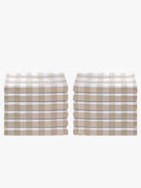 Serviette de table polyester motif carreaux style moderne