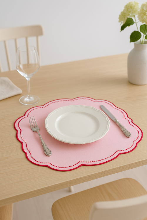 Set de table 4 pièces coquille saint jacques - vue 2 sur 2