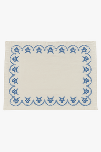 Set de table coton brodé rétro style champêtre