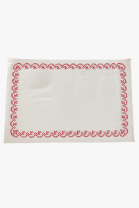 Set de table coton brodé style rétro champêtre
