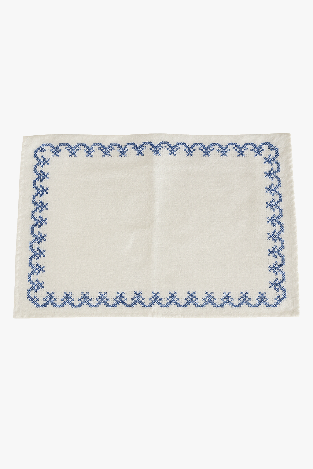 Set de table coton brodé style rétro champêtre dentelle