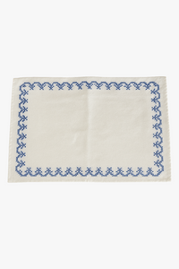 Set de table coton brodé style rétro champêtre dentelle