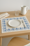 Set de table coton brodé rétro style champêtre