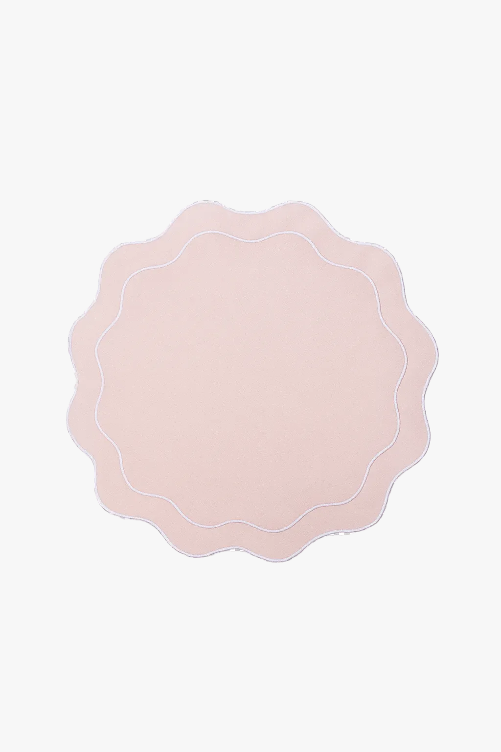 Set de table coton brodé style vintage ondulé