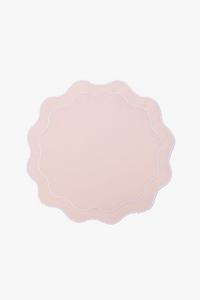 Set de table coton brodé style vintage ondulé