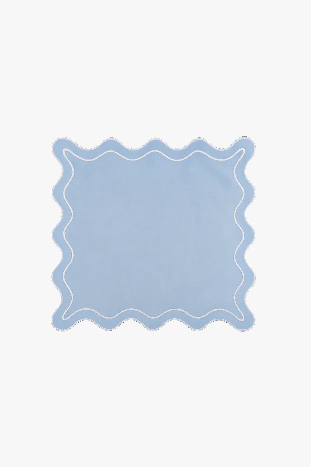 Set de table coton brodé style vintage ondulé