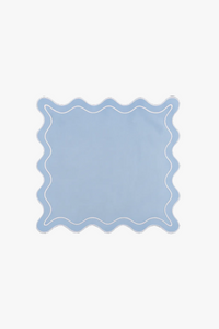Set de table coton brodé style vintage ondulé