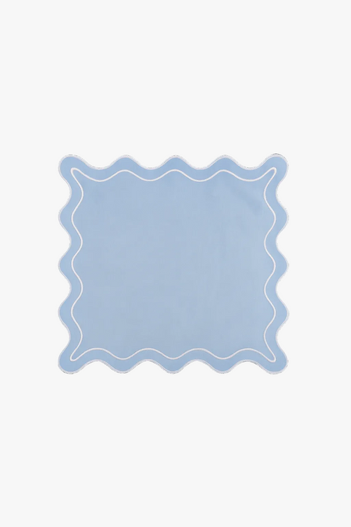 Set de table coton brodé style vintage ondulé