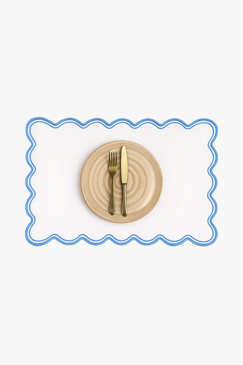 Set de table coton lin motif coquillage festif