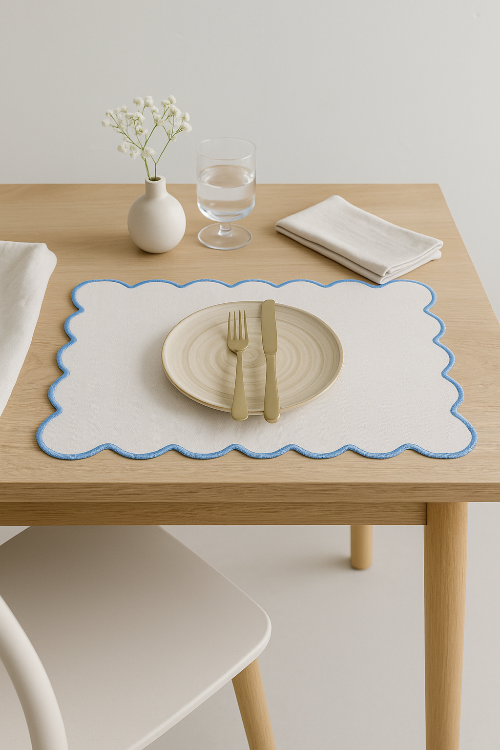 Set de table coton lin motif coquillage festif - vue 2 sur 2